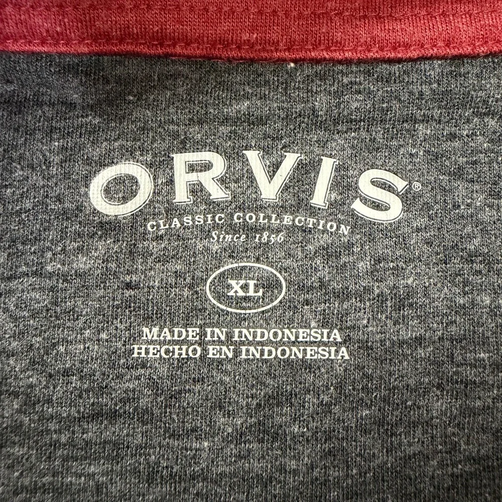 Orvis Classic Collection Mens XL Quarter Zip Pullover Heather Red Long‎ Sleeve